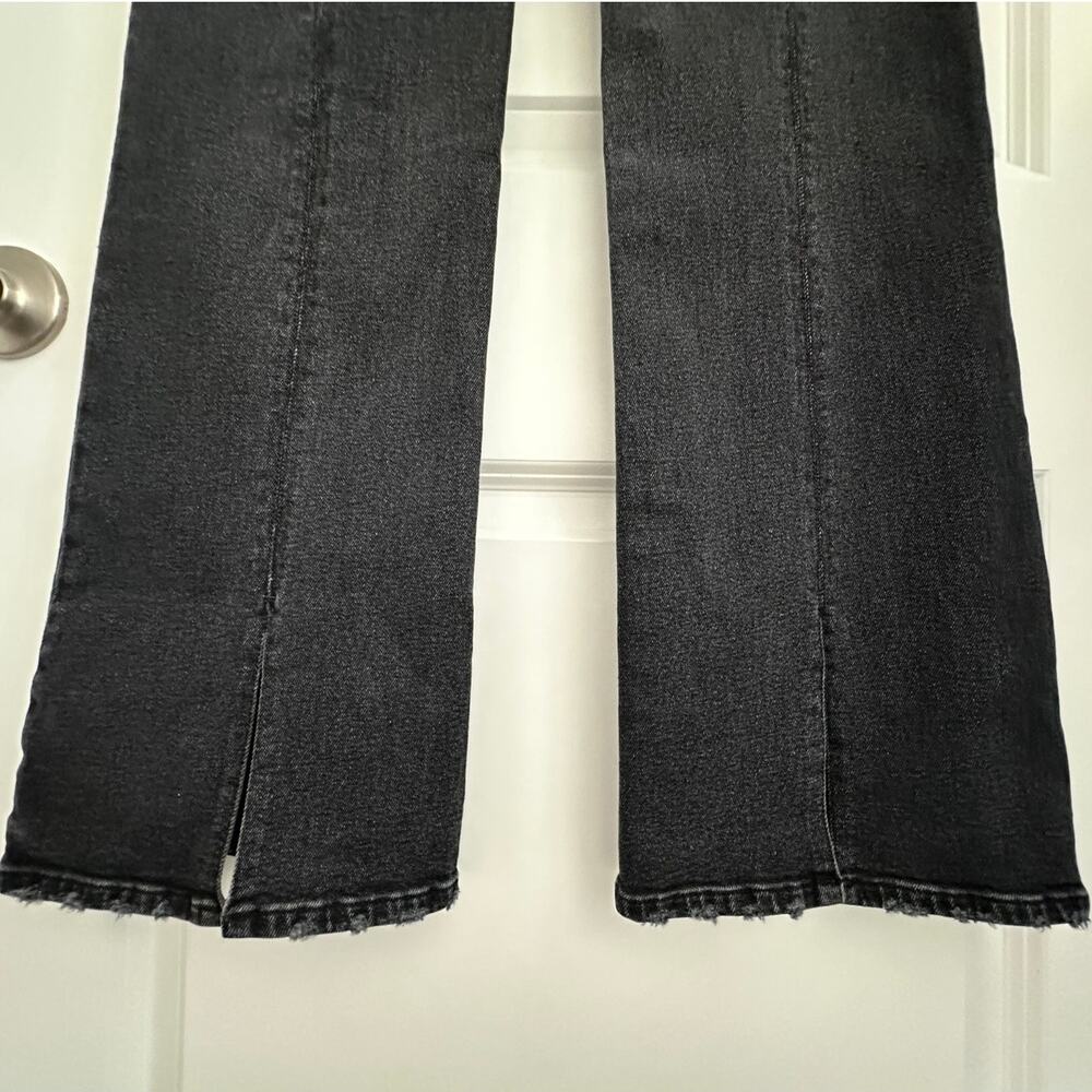 NWT Good American Good Classic Bootcut Jeans Black 10/30 Split Hem - Picture 5 of 16